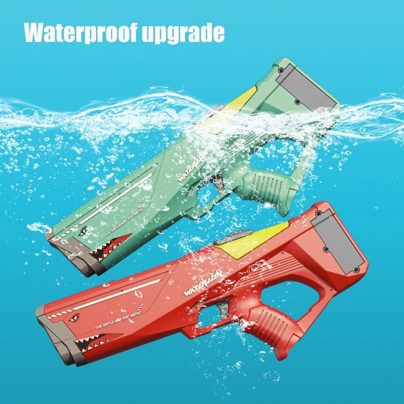 Electric water gun in use