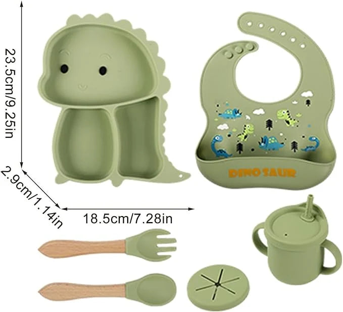 Kidilo Baby Feeding Set (6-Piece Silicone)