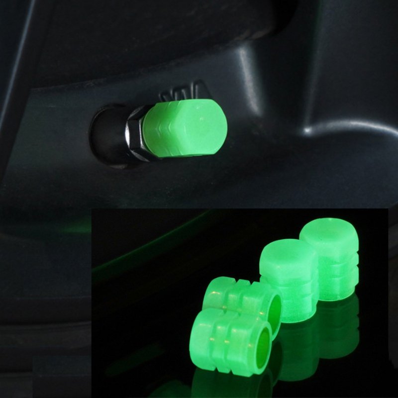 Luminous LED Tire Valve Caps - glow