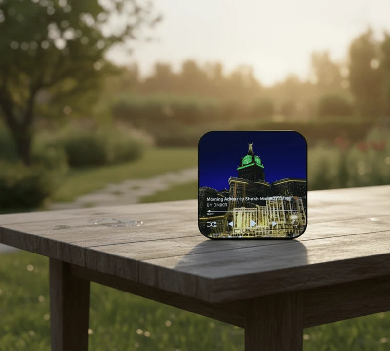 Islamic LED Audio Speaker — Makkah Clock Tower Design