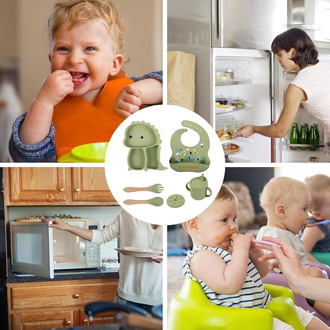 Kidilo Baby Feeding Set (6-Piece Silicone)