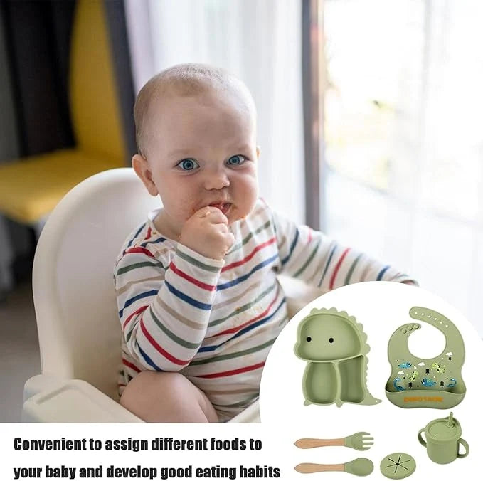 Kidilo Baby Feeding Set (6-Piece Silicone)