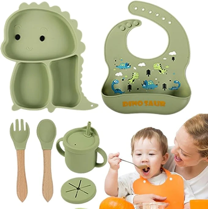 Kidilo Baby Feeding Set (6-Piece Silicone)