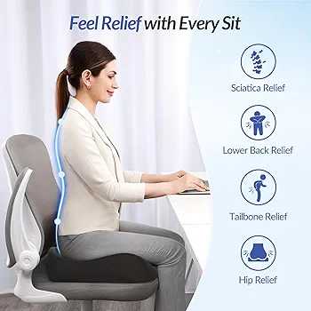 Seat cushion on office chair