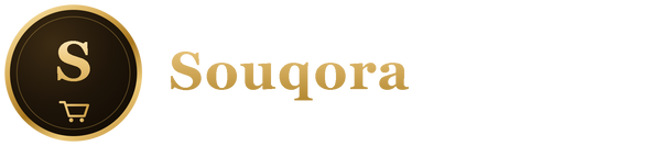 Souqora logo - gold badge with wordmark